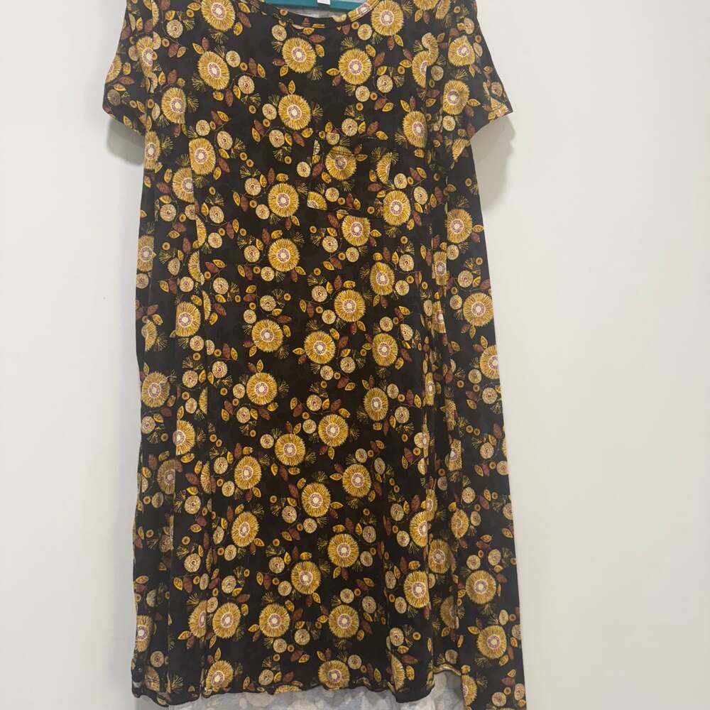 LuLaRoe Sunflower Carly Hi-Low Dress